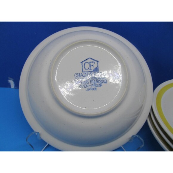 Chadds Ford Spring Meadow  Set Of 4 Vintage 7" Rimmed Cereal Bowls VGC No Issues - Picture 4 of 9